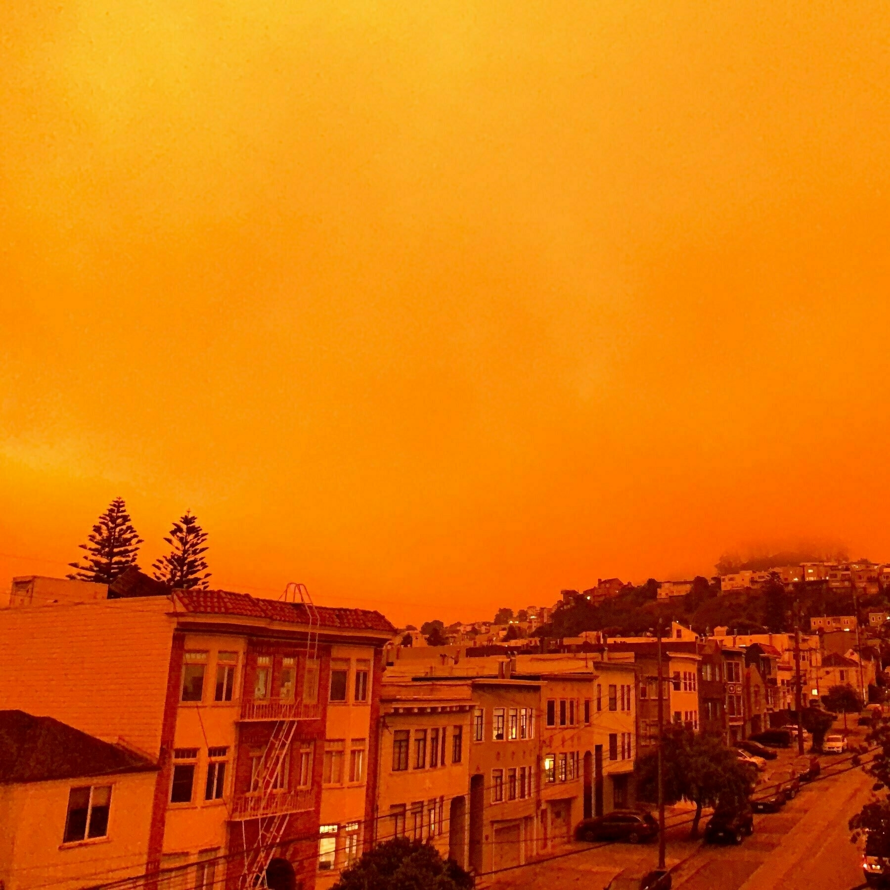 Red sky over San Francisco